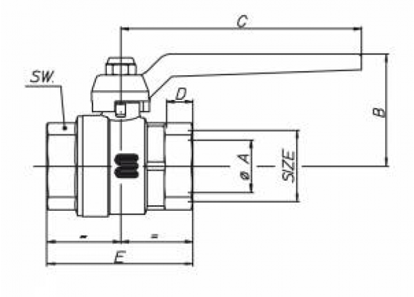 BASIC-Kugelhahn 1 1/2" IG/IG